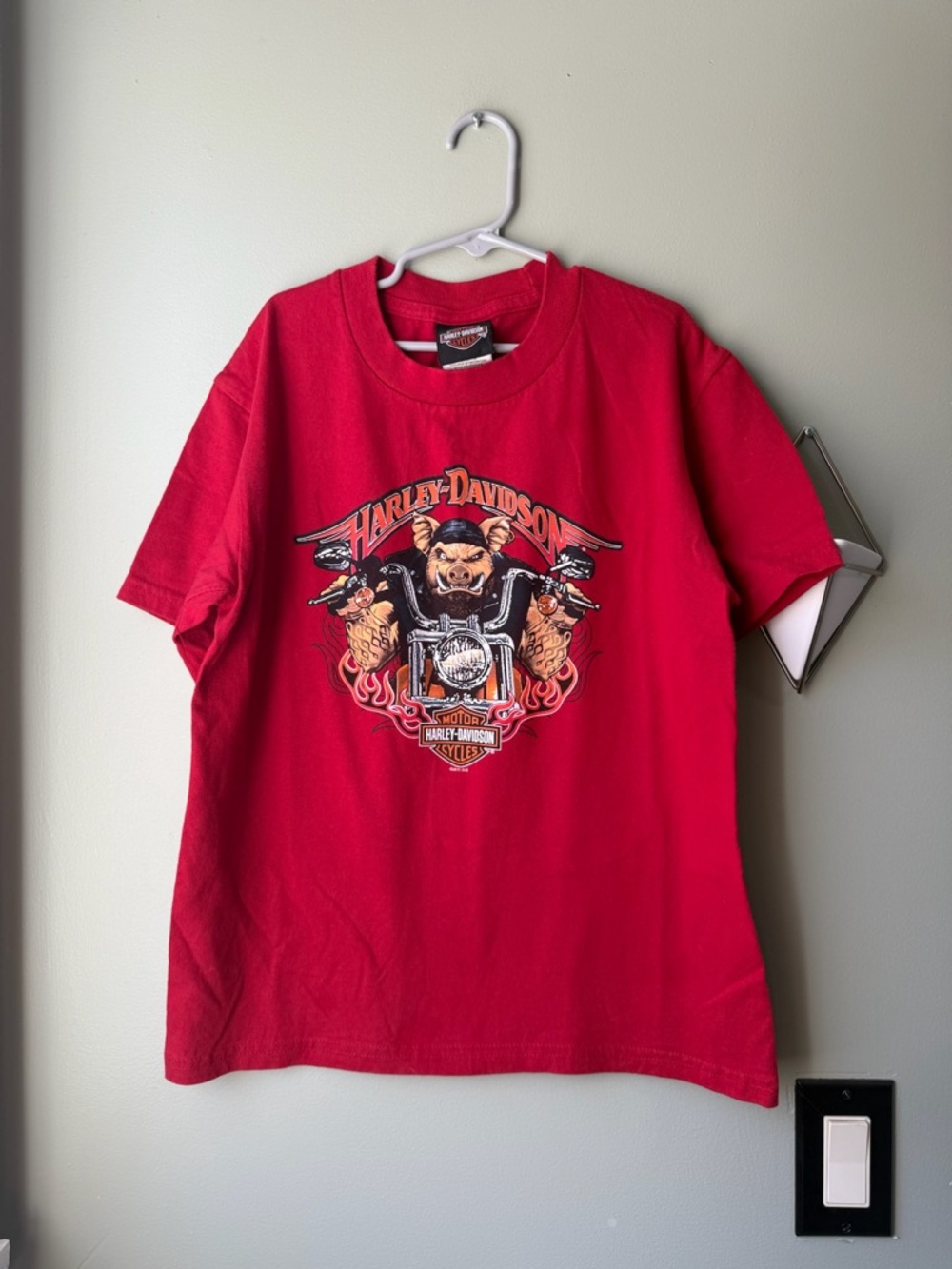 Harley-Davidson Red and Black Logo Tee